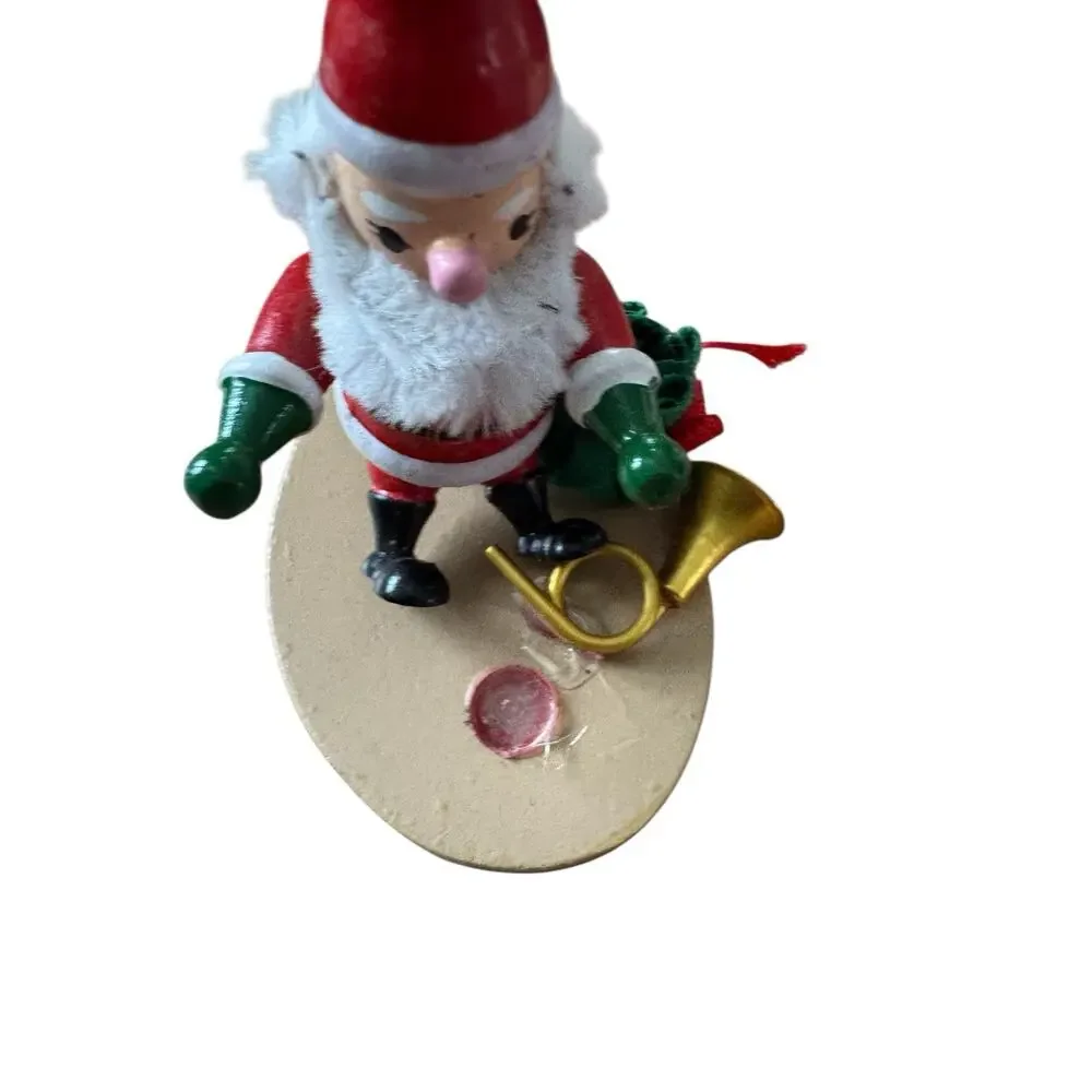 Vintage Wooden Christmas Holiday Ornaments Lot Clowns Miniatures Style READ